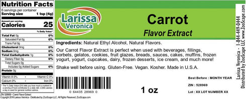 Larissa Veronica (1 oz, 528969) Carrot Flavor Extract ZIN: