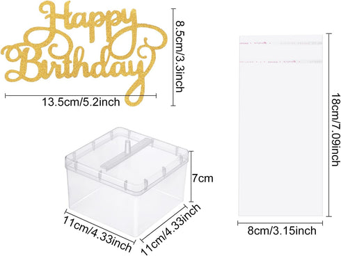 2 Set 2 2 40 2 Money Cake Pull out Kit Include Pulling Money Box Plastic Roll Transparent Bag Connected Pocket