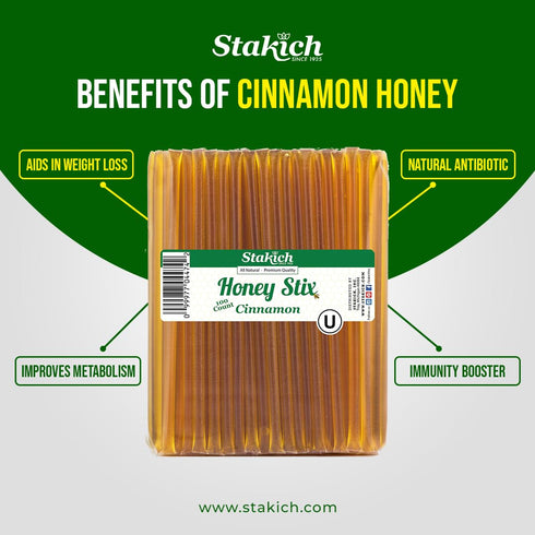 (200 Stakich Cinnamon Honey Stix Stix)