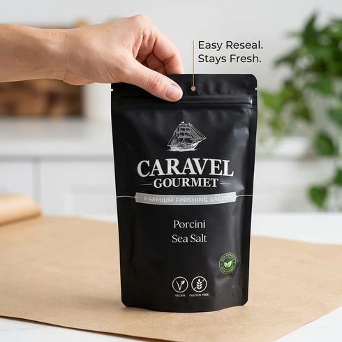 Umami-Packed 14 oz Porcini Sea Salt Infused with Finely Ground Porcini Mushrooms Mushroom Seasoning with Rich & Earthy