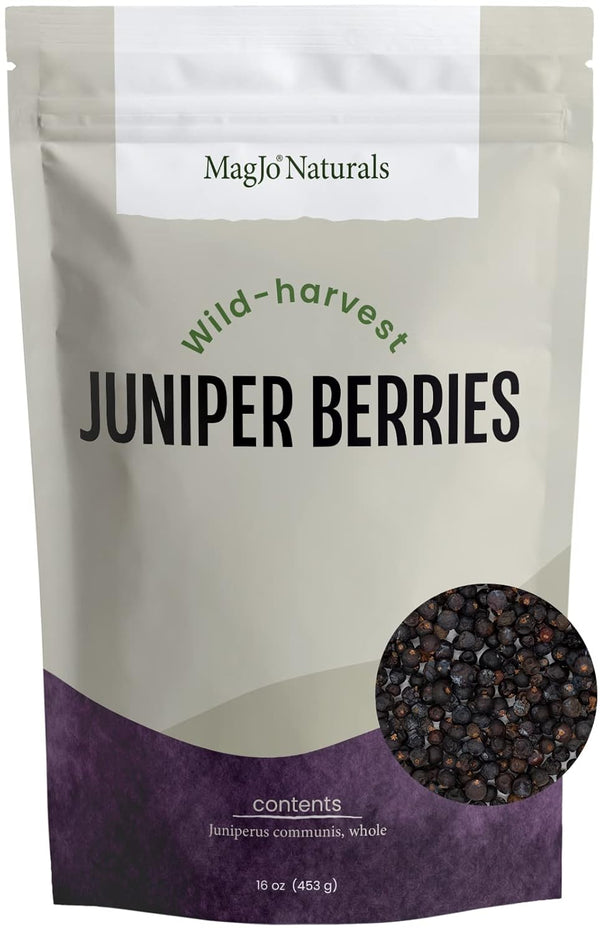MagJo Naturals, Whole Dried Juniper Berries (1 Lb) Wild-Crafted, Bulk Whole Juniper