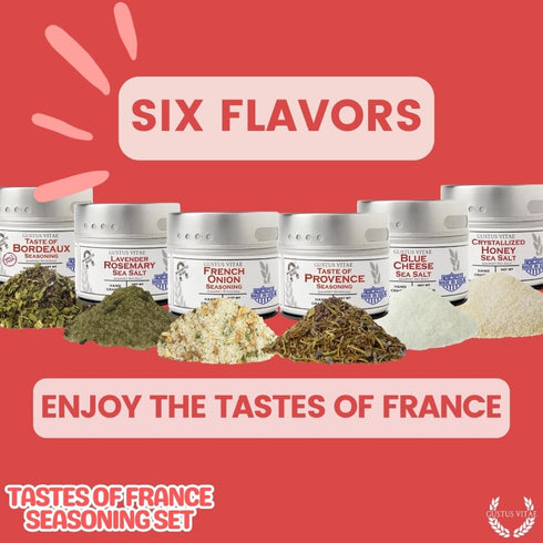 Set Pack GLP-1 French Seasoning Gift | Tastes of France | Artisanal Spice Blends Six | Non GMO, All Natural | No MSG