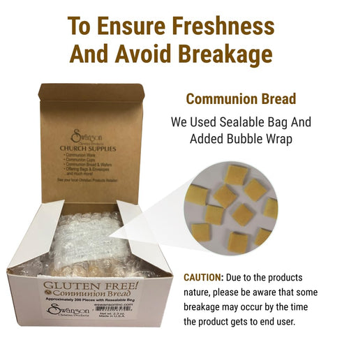 Gluten-Free Communion Bread, Church Supplies - Package of approx. 200 pieces