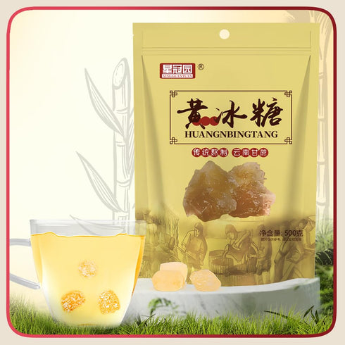 Toega 17.64 Oz Yellow Rock Sugar Natural Organic Traditional Sugar- Essential For Baking/Drinking/Cooking Rock Sugar