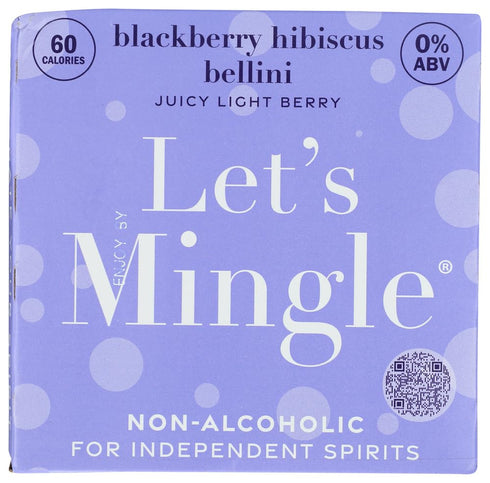 12 Oz 4 Pack Mingle, Non-Alcoholic Bellini Mocktail, Fl Cans