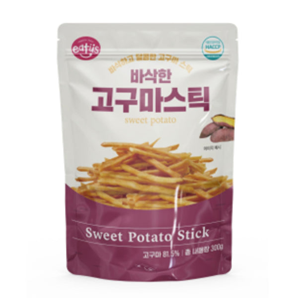 Korean Food Eatus Sweet Potato Stick Crunchy Snack, Made with Real Sweet