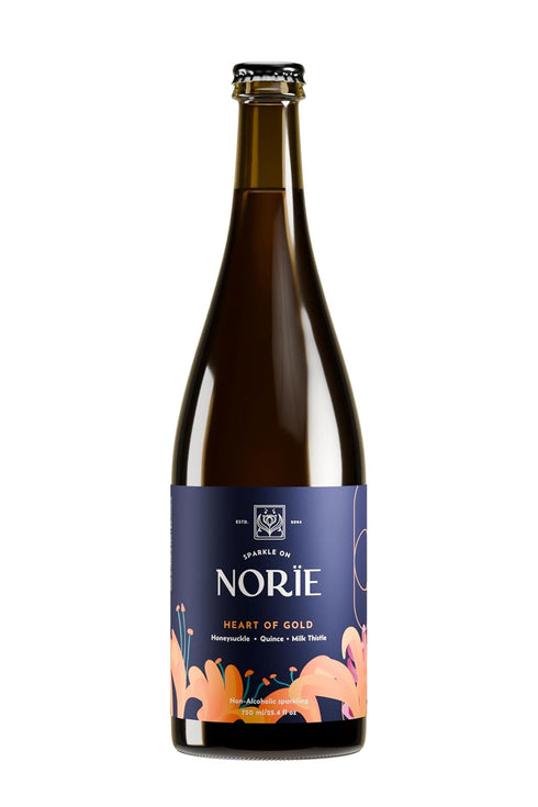 750ml Nore Heart of Gold Award-Winning Non-Alcoholic Sparkling Blend | Honeysuckle, Quince & Milk Thistle Blend |