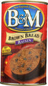 B&M Original Brown Bread in Can: Raisin (16 oz Cans) (4 pack)