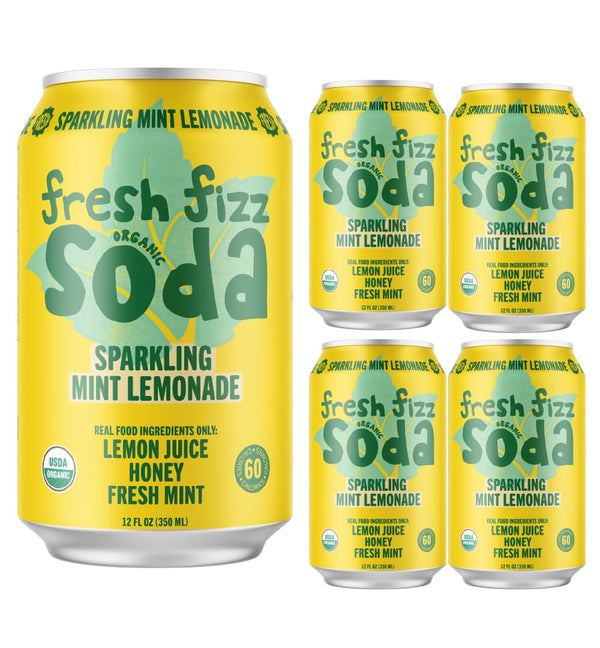 Fresh Fizz Sodas Organic Soda - All Natural Soda Sweetened With Honey, Flavors Include