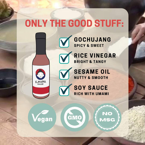 K-Mama All-Purpose Gochujang Korean Hot Sauce: 2-Pack 6oz (Gluten Free Spicy)