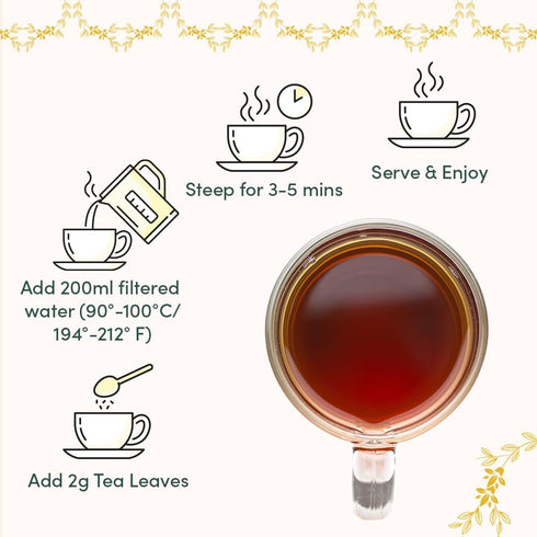 Set (6 Set VAHDAM, GLOW - Assorted Tea Gift Loose Leaf Tea) Tin Caddy Presentation Box | Gluten Free, Non GMO | Tea