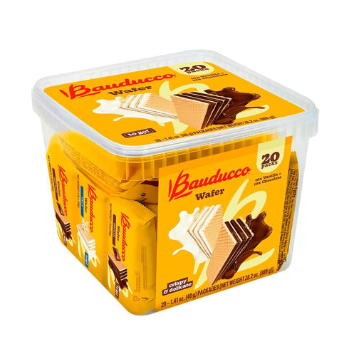 Bauducco Chocolate & Vanilla Wafer Cookies - Convenient Single Serve Wafer Cookies