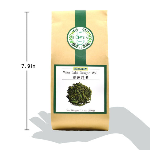 Green Tea Loose Leaf Quality Dragon Well Xi Hu Long Jing by ELITEA - Bulk 7.1 Ounce