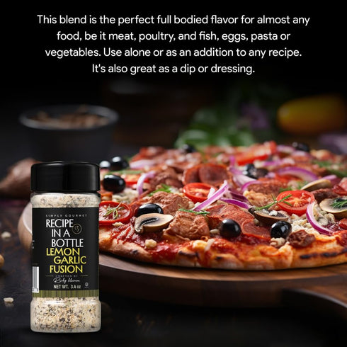 3.4 oz Simply Gourmet Chef-Crafted Premium Spice Blends & Seasonings - Lemon Garlic Seasoning - All Purpose Spices