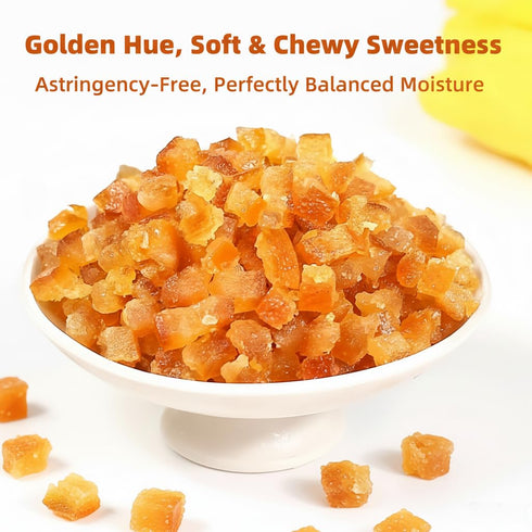 H2ONDBQF 10.58oz | Premium Candied Orange Peel Dices Sweet & Zesty Citrus Bits for Baking, Breads, Cookies & Fruitcakes