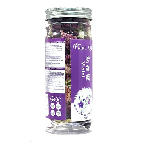 Plant Gift 35g/1.23oz Dried Violets Sweet Violet Tea, Edible Dried Flowers, Violet Leaf Tea, Natural Food Coloring