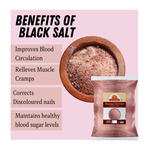 GHOTARAM loon-200GM*1Pack Handgrounded Natural Organic Black Salt, Kala Namak Powder, Handground Kala Namak Kala Loon