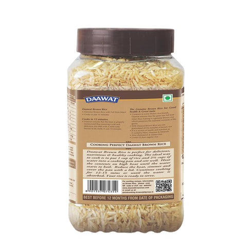 Pack, 1 (2.2 lb) Daawat Brown Basmati Rice | Whole Grain Long-Grain Rice | Naturally Aged & Aromatic | Healthy Everyday