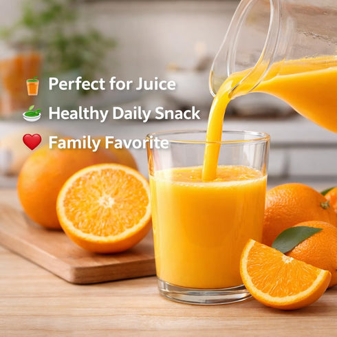 Generic 4 lb, Navel Oranges Sweet Seedless Citrus Fruit, Easy Peel Fresh Juicy Oranges, Healthy Fresh Fruit