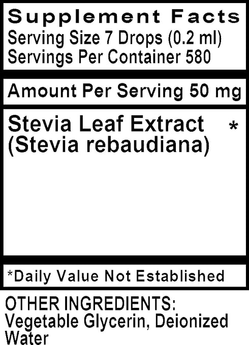 4 oz Nature's Garden - Stevia - Liquid- Single Alcohol Free - Sugar Substitute