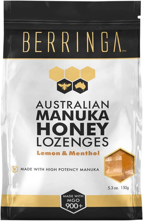Berringa Australian Manuka Honey Lozenges (Lemon & Menthol)