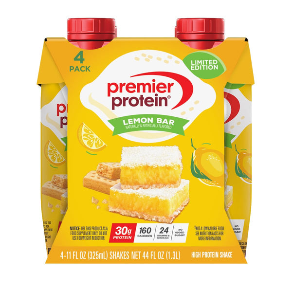 Premier Protein Shake, Limited Edition Lemon Bar, 30g Protein, 1g Sugar, 24