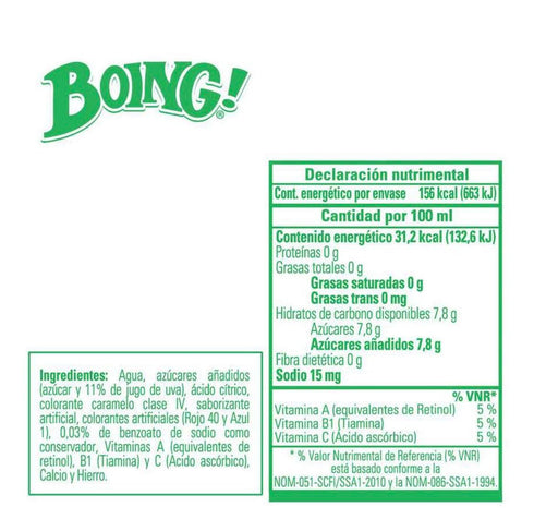 border merchant 500 ml Pack 6 Jugo Boing Uva | Grape Authentic Mexican Juice