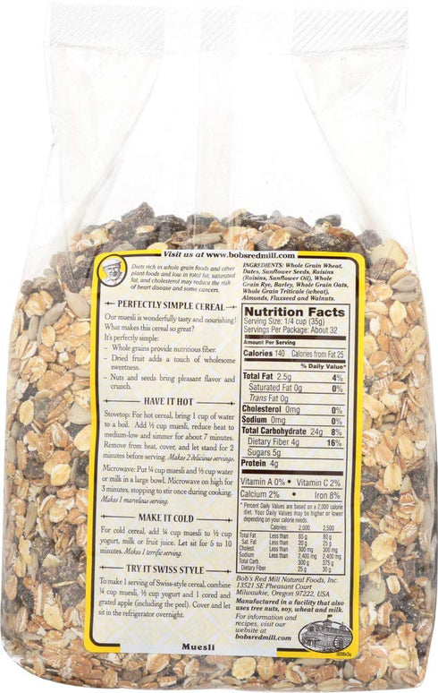 Country 40-oz. (Count 2) Bob's Red Mill Old Style Muesli, Bags
