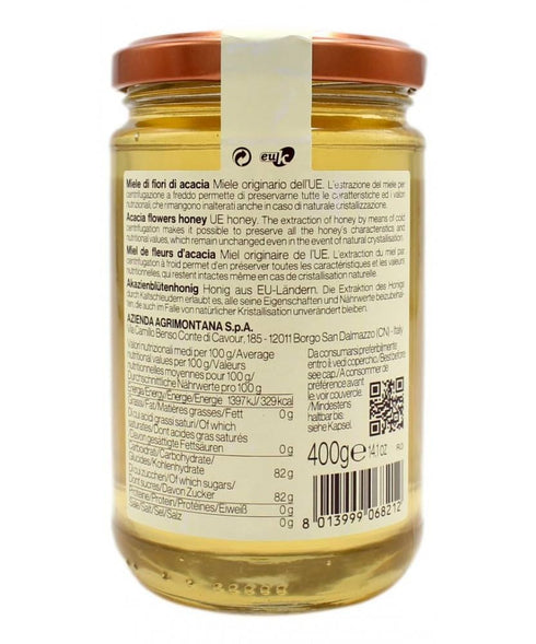 Agrimontana 400 14.10 Acacia Flowers Honey, Grams / Ounces