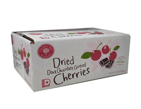 (3 lb 100% Cherry Bay Orchards Dark Chocolate Covered Cherries Bulk Box) - Natural Dried Tart Montmorency Cherries