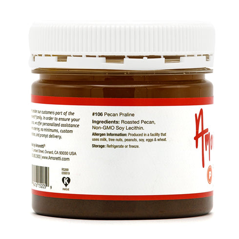 Amoretti Pecan Praline - Ultra Smooth Roasted Pecan Butter (No Sugar Added)