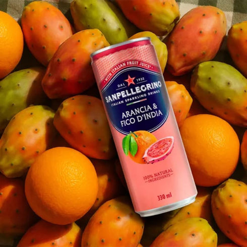 12 Pack, 11.15 oz San Pellegrino Prickly Pear Sparkling Beverage fl Cans | Refreshing Italian Sparkling Drink