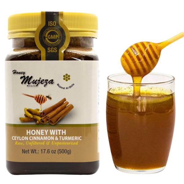 Black Seed Honey with Cinnamon and Turmeric - Not Mixed with Oil