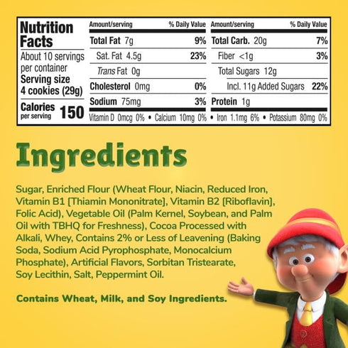 10oz Keebler Grasshopper Mint Cookies