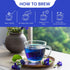 BLUE TEA Butterfly Pea Flower Tea, 3.52 Oz Loose, Antioxidant Rich, Caffeine Free Detox Tea