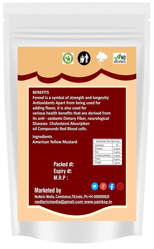 100% (300, Yamkay White | Yellow | Mustard Seeds | Non-GMO, Gluten Free, Raw, Sourced from India, For Cooking, Pickles