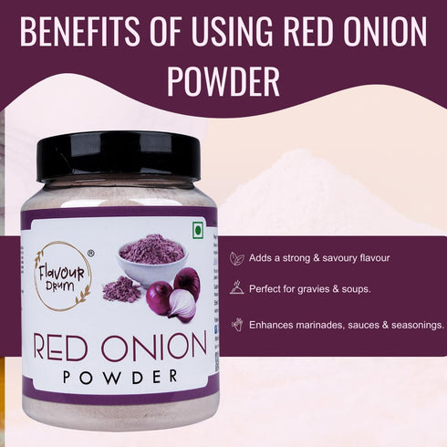 200g (7oz) Flavour Drum Red Onion Powder Flavorful Onion Powder for Seasoning & Cooking