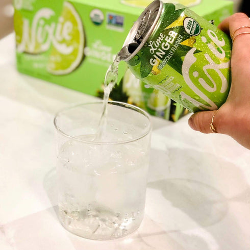 12 oz 24 pack 0 0 0 Nixie Sparkling Water, Lime Ginger | fl cans, | Organic, Vegan, Non-GMO, Gluten Free, Calories
