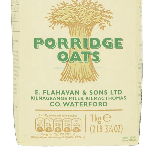 1kg Flahavans Organic Porridge Oats