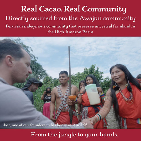 100% 8 oz Ceremonial Grade Cacao Block Pure Cacao Paste, High-Amazon Basin Peru, Unsweetened Vegan Drinking Chocolate