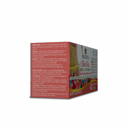 42 42 (1 Pack) Hyleys Slim Tea Ct Assorted - Weight Loss Herbal Supplement Cleanse and Detox - Tea Bags
