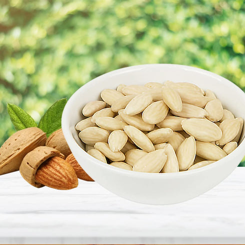 16 oz. 1 lb Presto Sales Whole Blanched Almonds Skinless Raw | Great for baking and decorations | Vegan, Non-GMO |