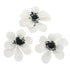 Global Sugar Art Poppy Anemone Sugar Cake Flowers White with Black Center,