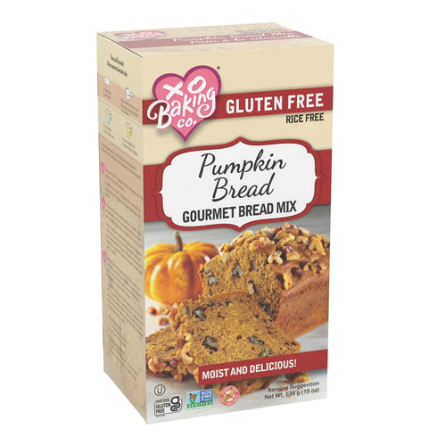 XO Baking Co. Gluten Free Gourmet Pumpkin Bread Mix; Non GMO; Kosher;