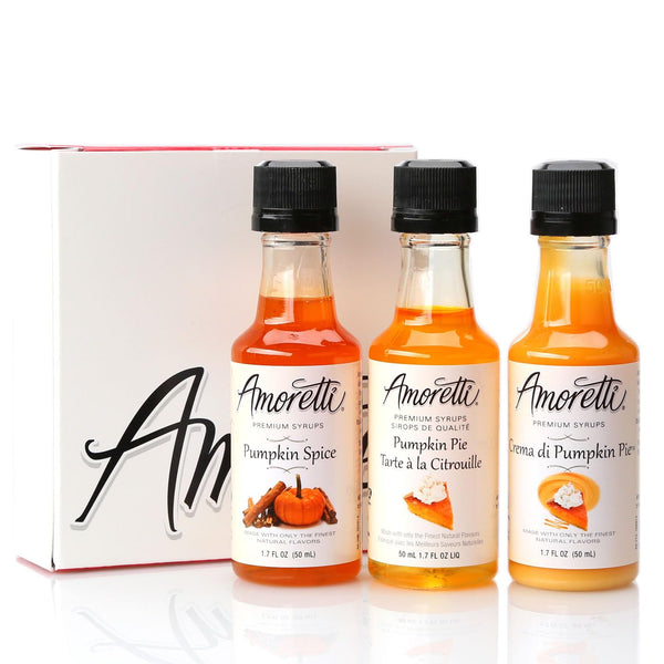 Amoretti Premium Syrups Pumpkin, 3 Pack (50ml)
