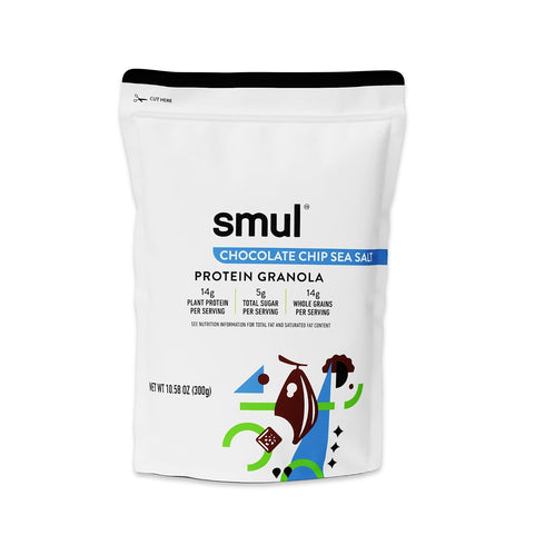 smul Wholegrain Protein Granola Chocolate Chip Sea Salt Granola for a Nutritious