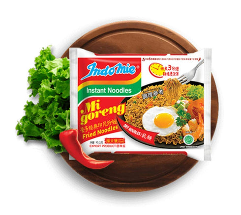 Indomie 3 (Pack 30) Mi Goreng Instant Stir Fry Noodles, Halal Certified, Original Flavor, Ounce