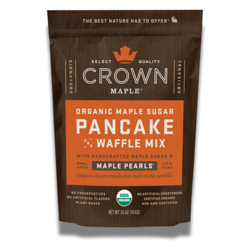 Crown Maple Certified Organic Pancake and Waffle Mix, Made with Handcrafted Sugar