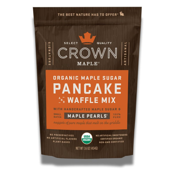 Crown Maple Certified Organic Pancake and Waffle Mix, Made with Handcrafted Sugar