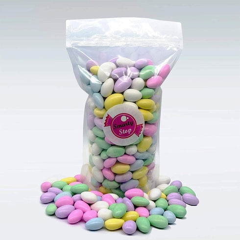Smarty Stop 1 (Pack 1)) Jordan Almonds Candy Pastel Candy-Coated Almonds, Edible Confectionery Snack (Assorted- Pastel
